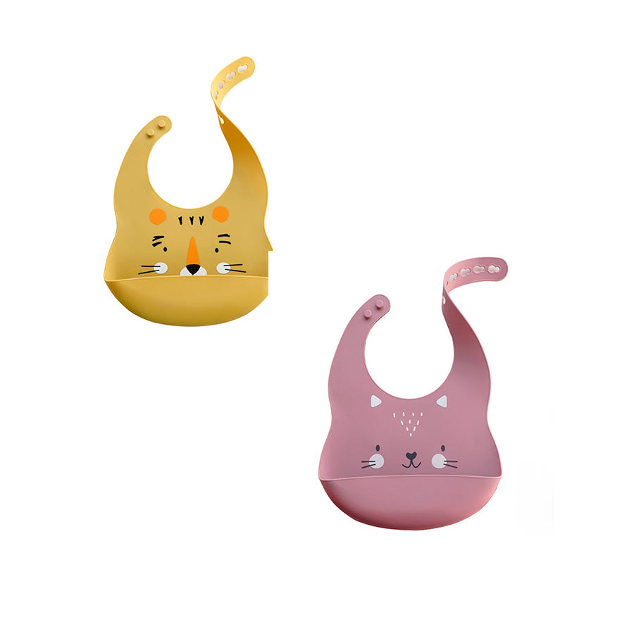 2er Set Lätzchen - Tiger und Katze